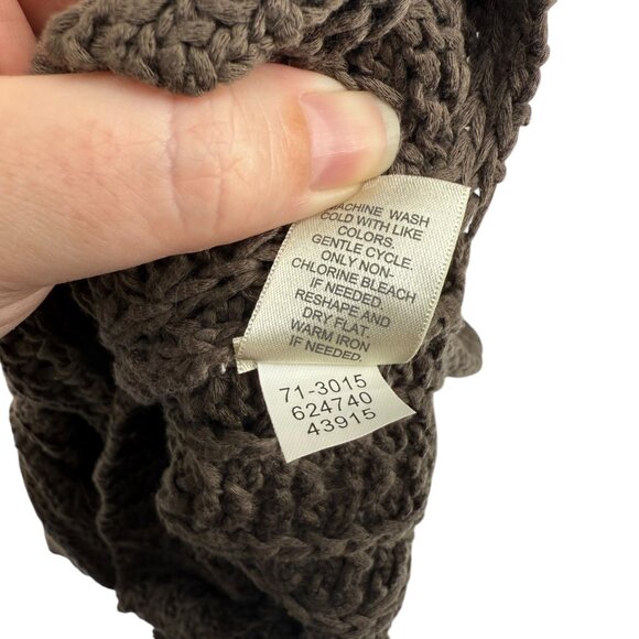 VTG J.Jill Sz XL Loose Open Knit Long Sleeve Cotton Pullover Sweater Shale NWT - Picture 16 of 16